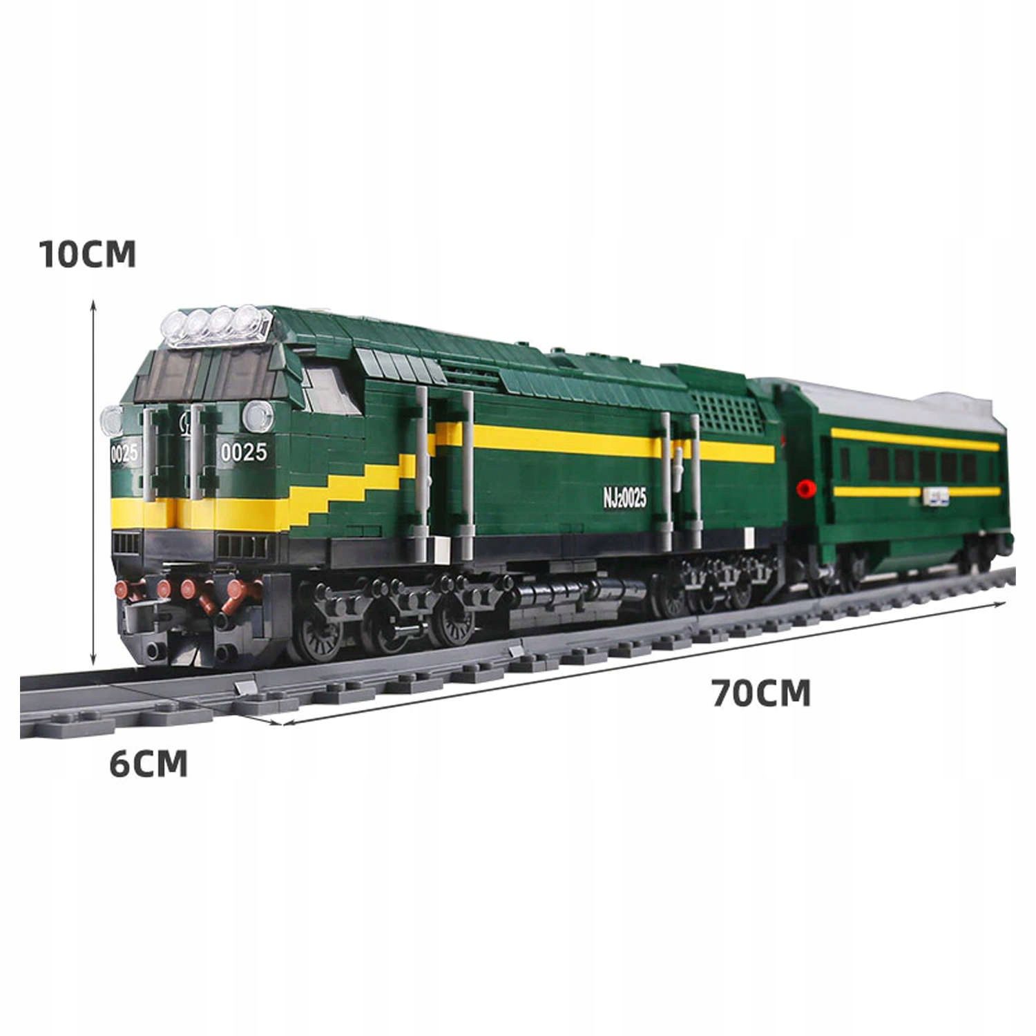 Klocki Mould King 12001 Zdalnie Sterowany Pociąg Kolejka NJ2 Diesel 2086 el. - obrazek 13