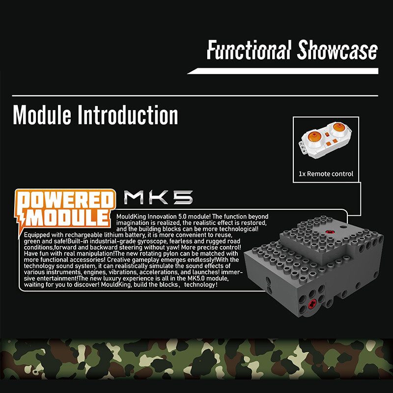 Klocki Mould King 20026 Czołg Zdalnie Sterowany KV-2 961 el. - obrazek 6