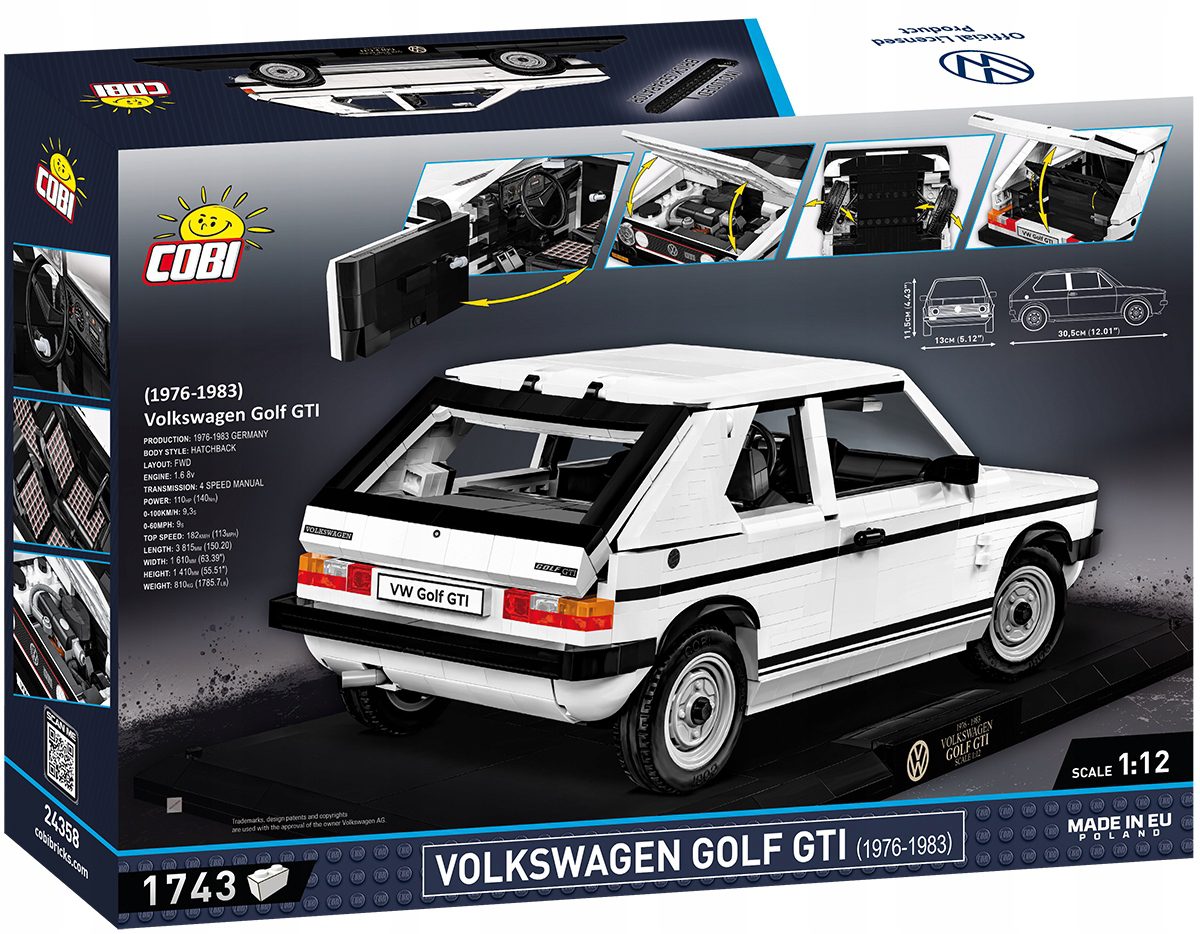 Klocki Cobi 24358 Volkswagen Golf GTI (1976-1983) - Executive Edition 1743 el. - obrazek 3
