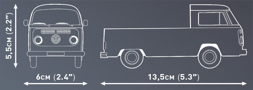 Kocki Cobi 24618 Samochód Volkswagen T2A Pritschenwagen 151 el. - obrazek 6
