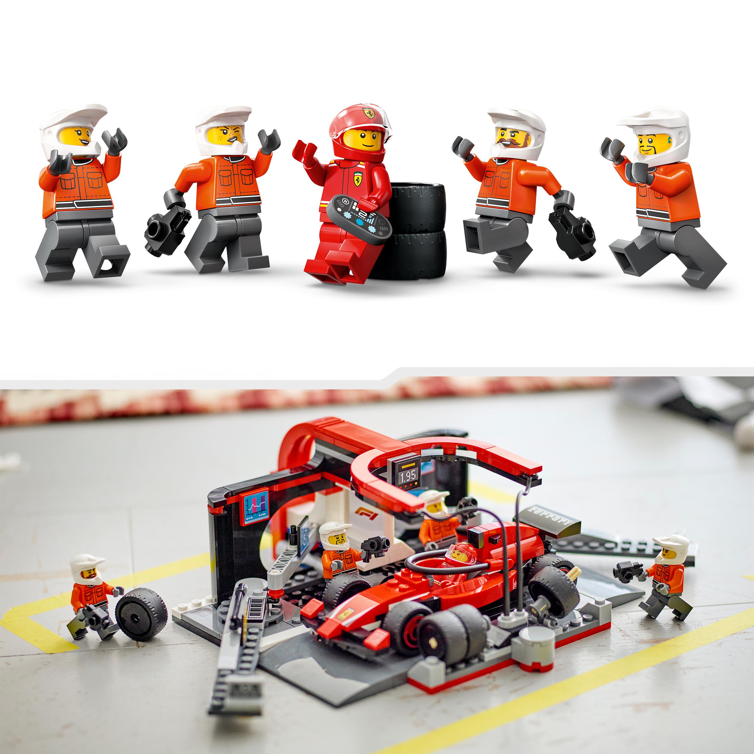 Lego City 60443 F1 Pit Stop i Mechanicy Ferrari 322 el. - obrazek 5