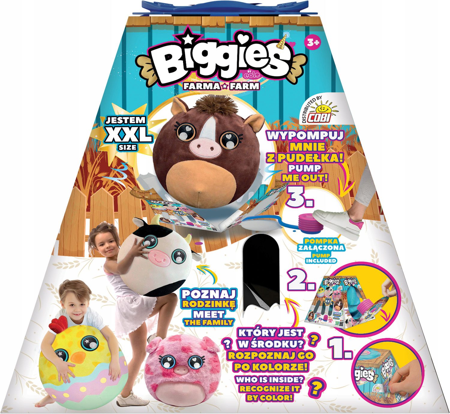 Cobi BIGGIES XXL - Maskotka do Pompowania Farma - KRÓWKA - obrazek 3