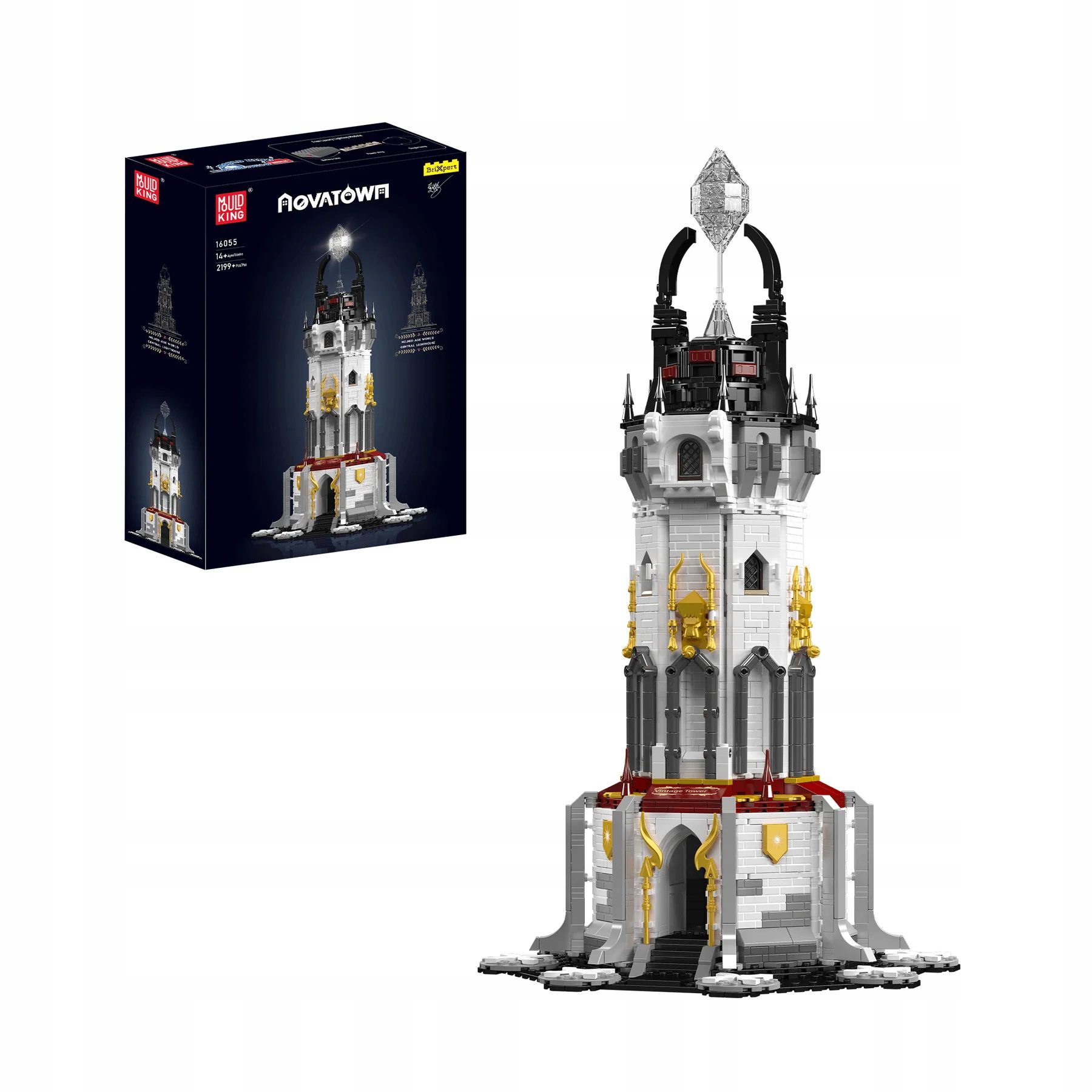 Klocki Mould King 16055 Średniowieczna Latarnia Morska LED 2199el.