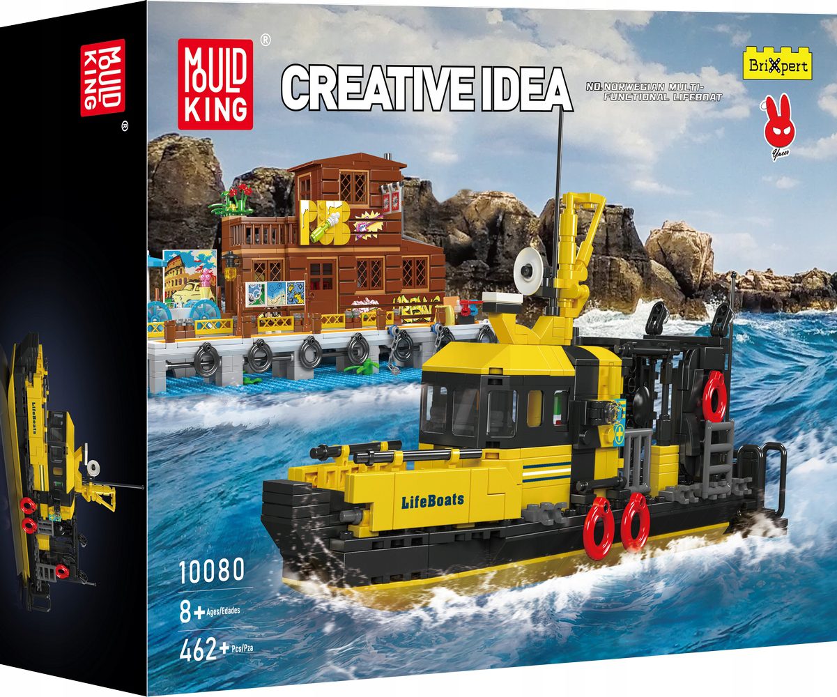 Klocki Mould King 10080 Łódź Ratunkowa 462 el. - obrazek 2