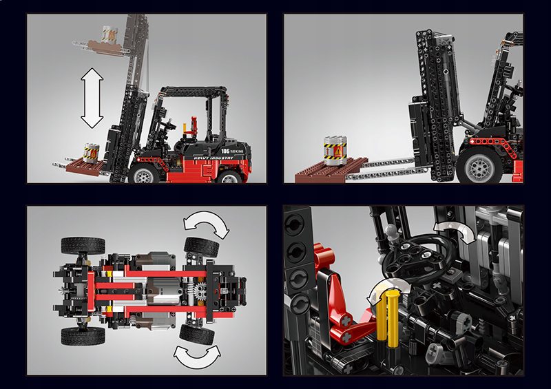Klocki Mould King 13106S Zdalnie Sterowany Wózek Widłowy 1904 el. - obrazek 9