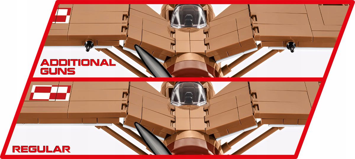 Klocki Cobi 5742 Polski Samolot Myśliwski PZL P.11c 320 el. - obrazek 7