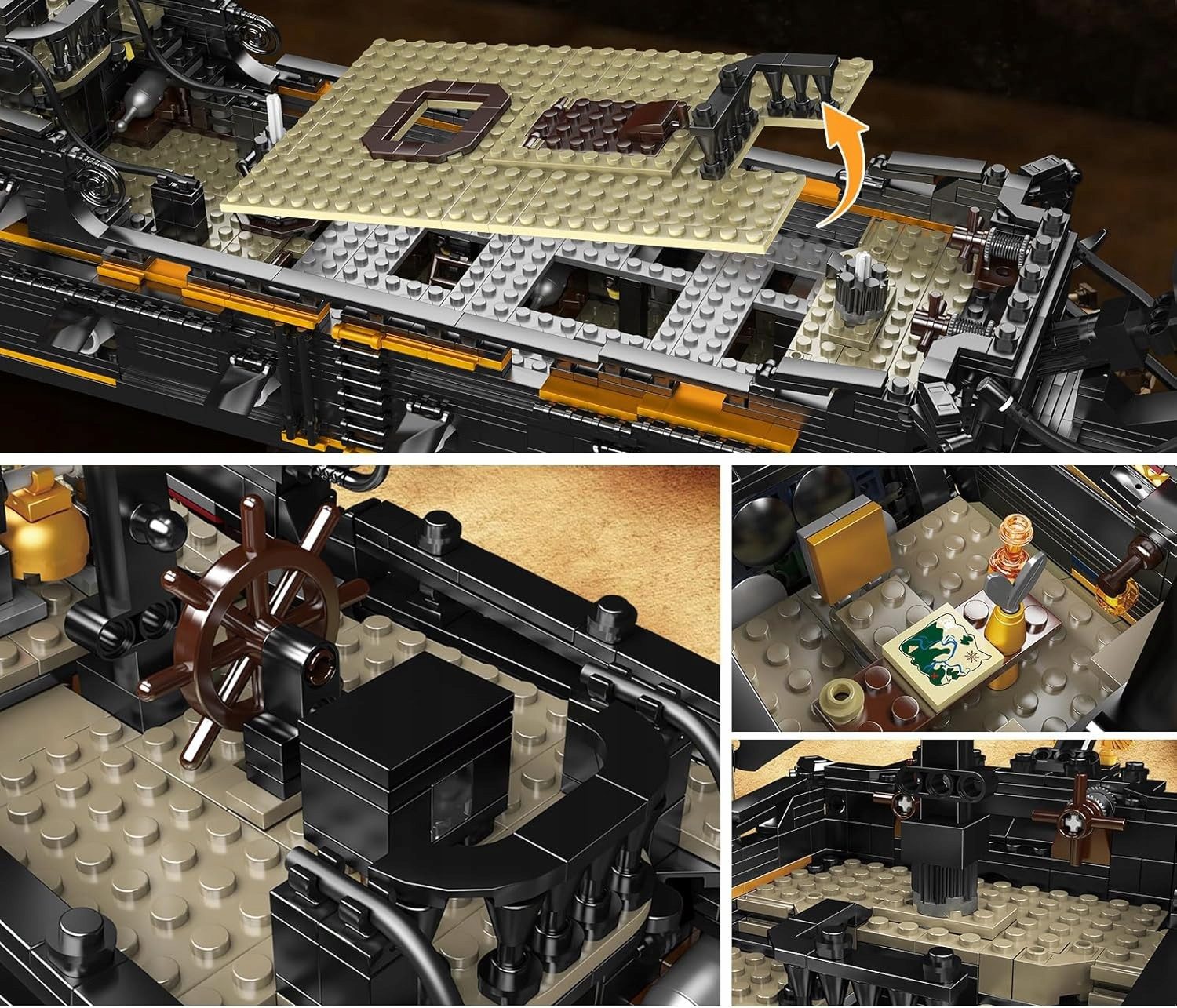 Klocki Mould King 13199 - Starek Piracki Widmo 3180 el. - obrazek 4