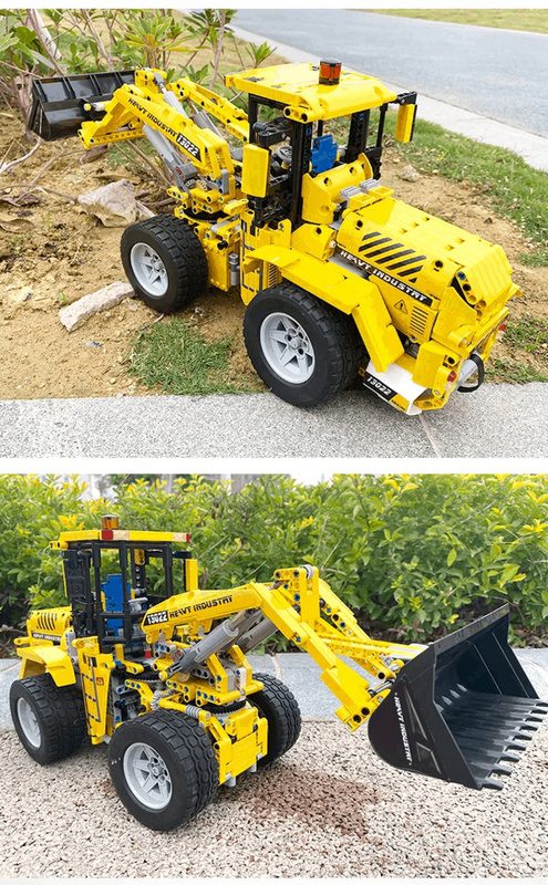 Klocki Mould King 13122s Zdalnie Sterowana Koparko-Ładowarka Buldożer 1582 el. - obrazek 6