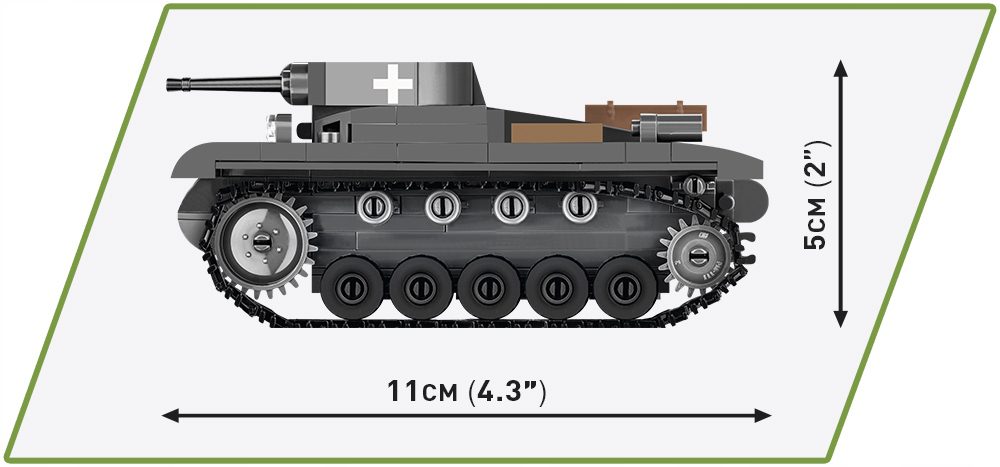 Klocki Cobi 2718 Historical Collection WWII Czołg Panzer II Ausf.A 250 el. - obrazek 6
