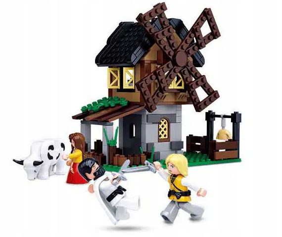 Klocki Sluban M38-B0617 Wiatrak Średniowieczny 291 el. - obrazek 3