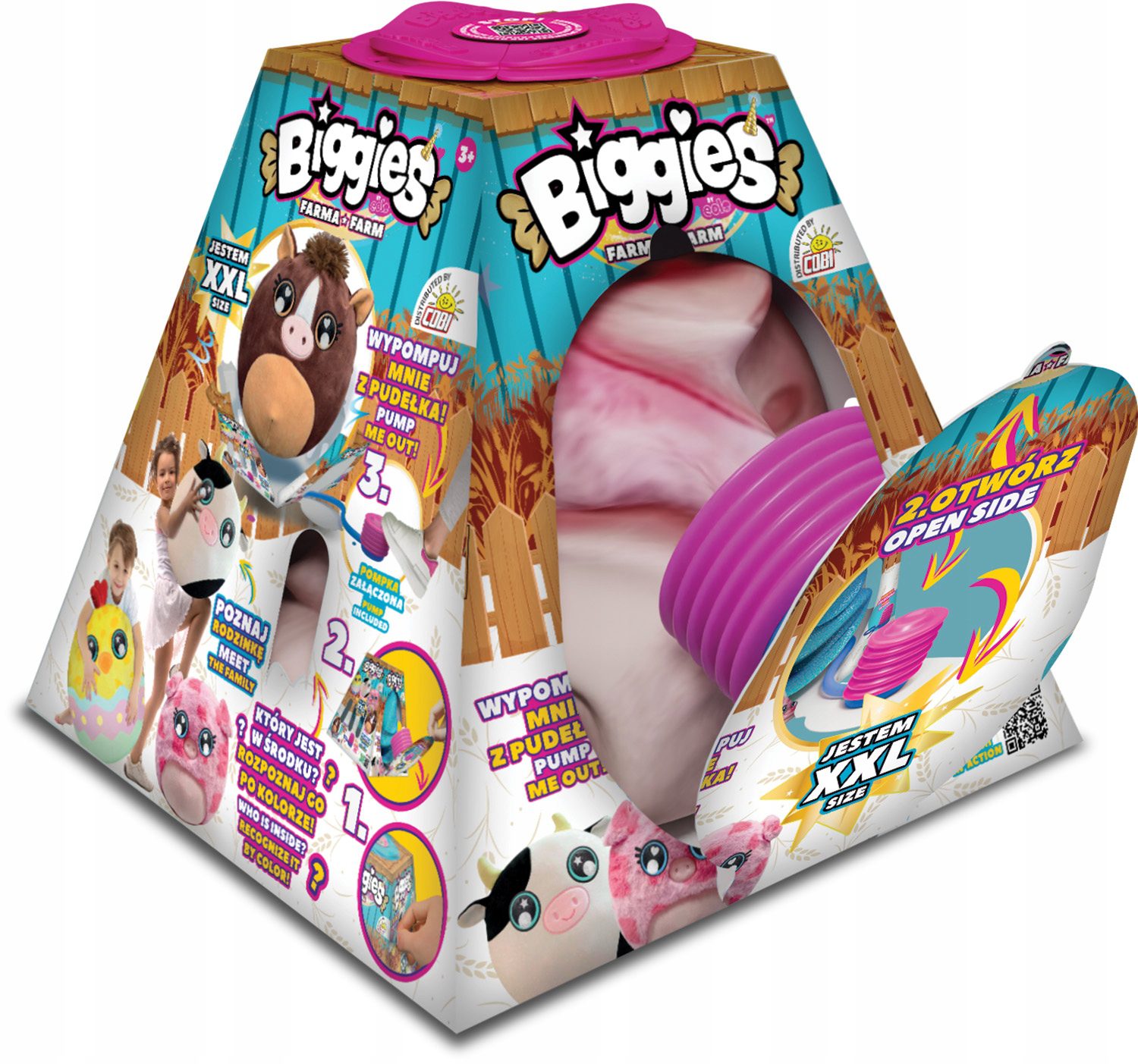Cobi BIGGIES XXL Maskotki do pompowania Farma - ŚWINKA - obrazek 3