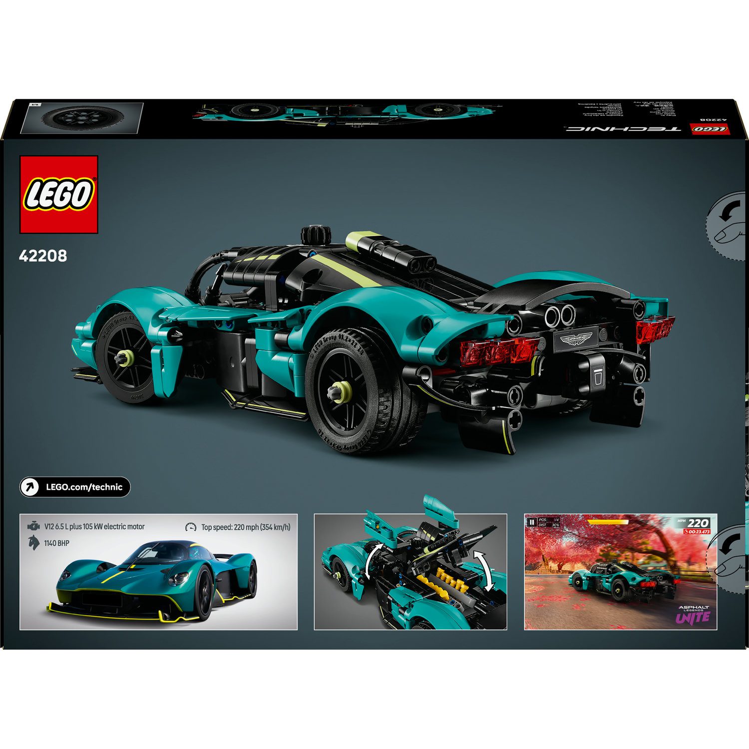 Klocki Lego Technic 42208 Aston Martin Valkyrie 707 el. - obrazek 8
