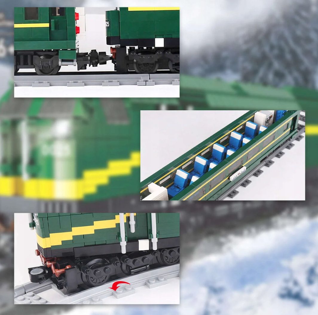 Klocki Mould King 12001 Zdalnie Sterowany Pociąg Kolejka NJ2 Diesel 2086 el. - obrazek 10