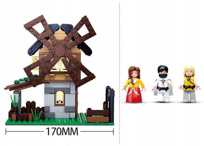 Klocki Sluban M38-B0617 Wiatrak Średniowieczny 291 el. - obrazek 5