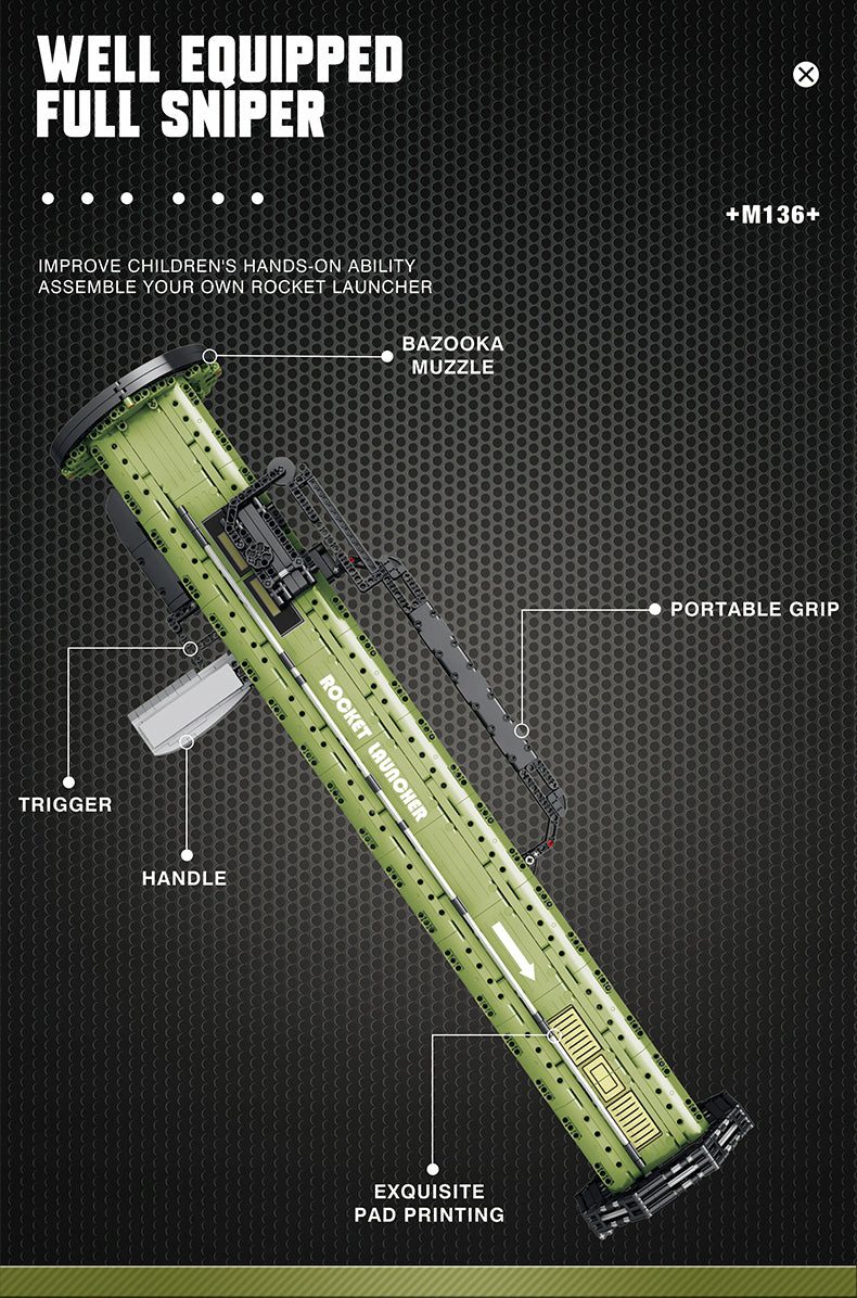 Klocki Reobrix 77027 Granatnik AT-4 1748 el. - obrazek 8
