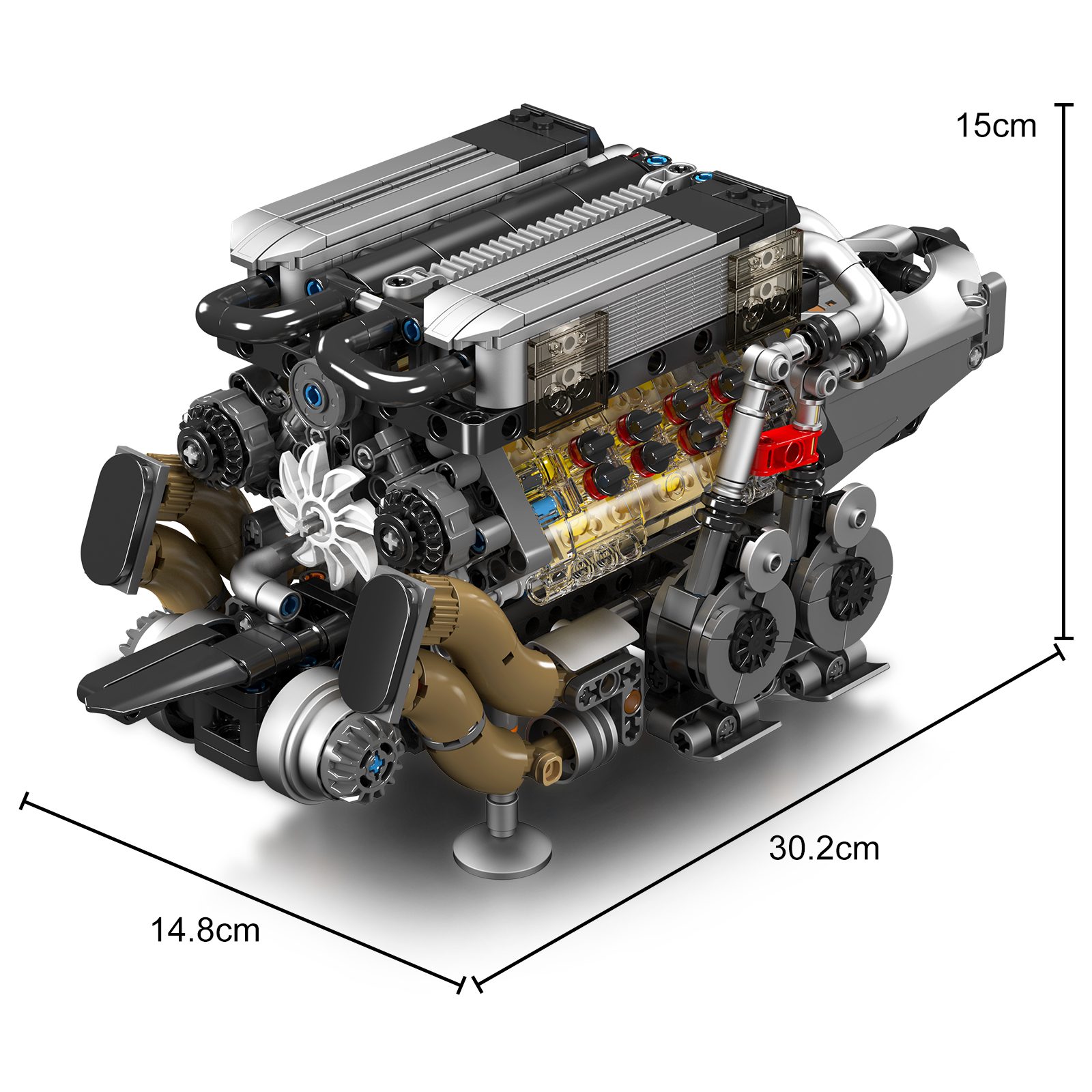 Klocki Mould King 10131 (W16) Silnik Szesnastocylindrowy 952 el. - obrazek 2