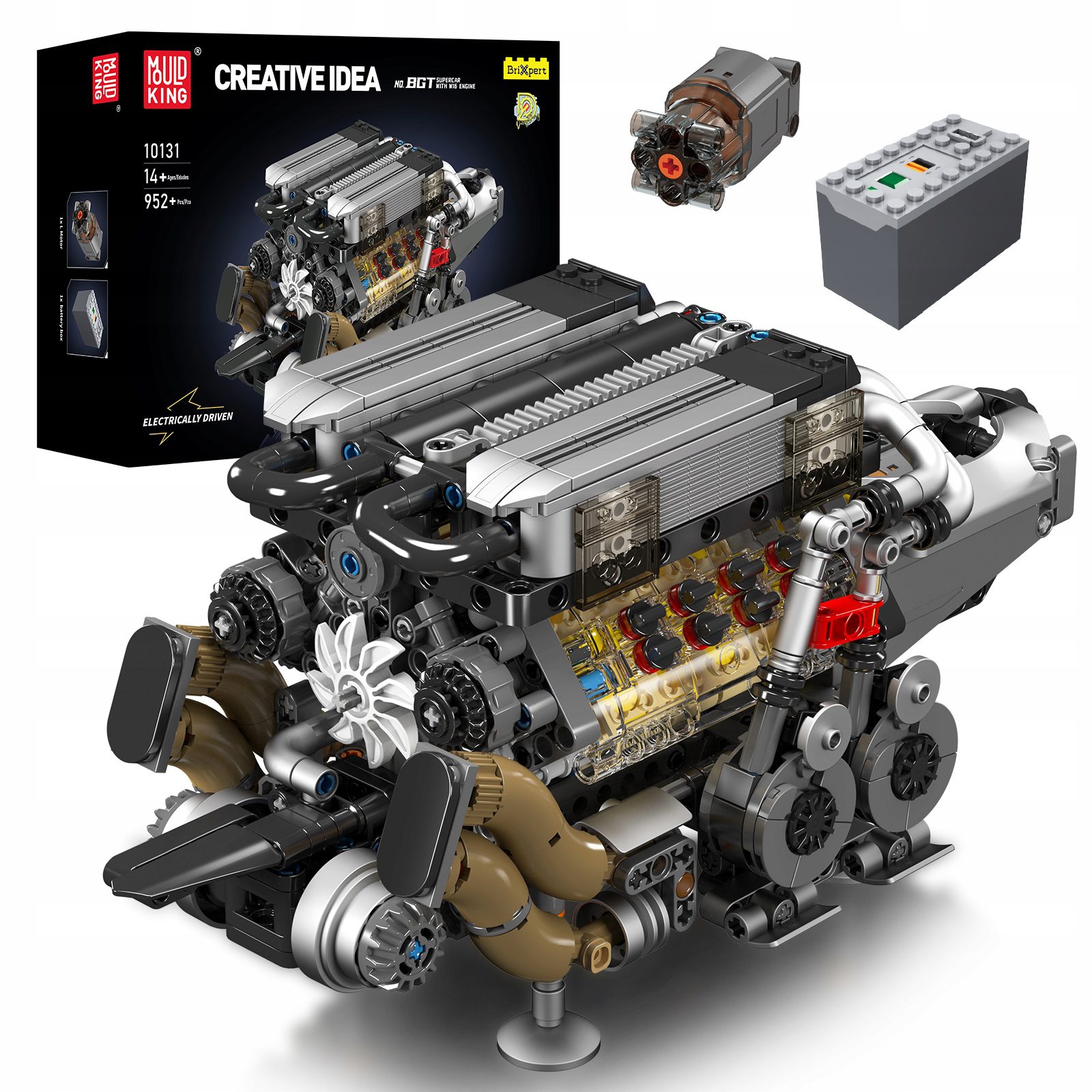 Klocki Mould King 10131 (W16) Silnik Szesnastocylindrowy 952 el.