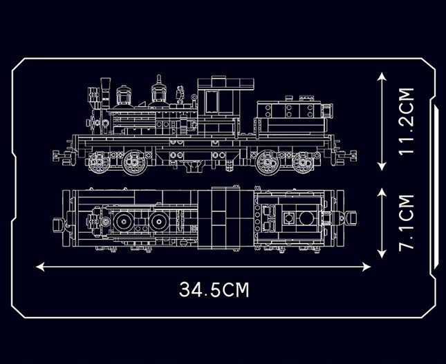 Mould King 12032 Zdalnie Sterowana Lokomotywa Parowa 880 el. - obrazek 8