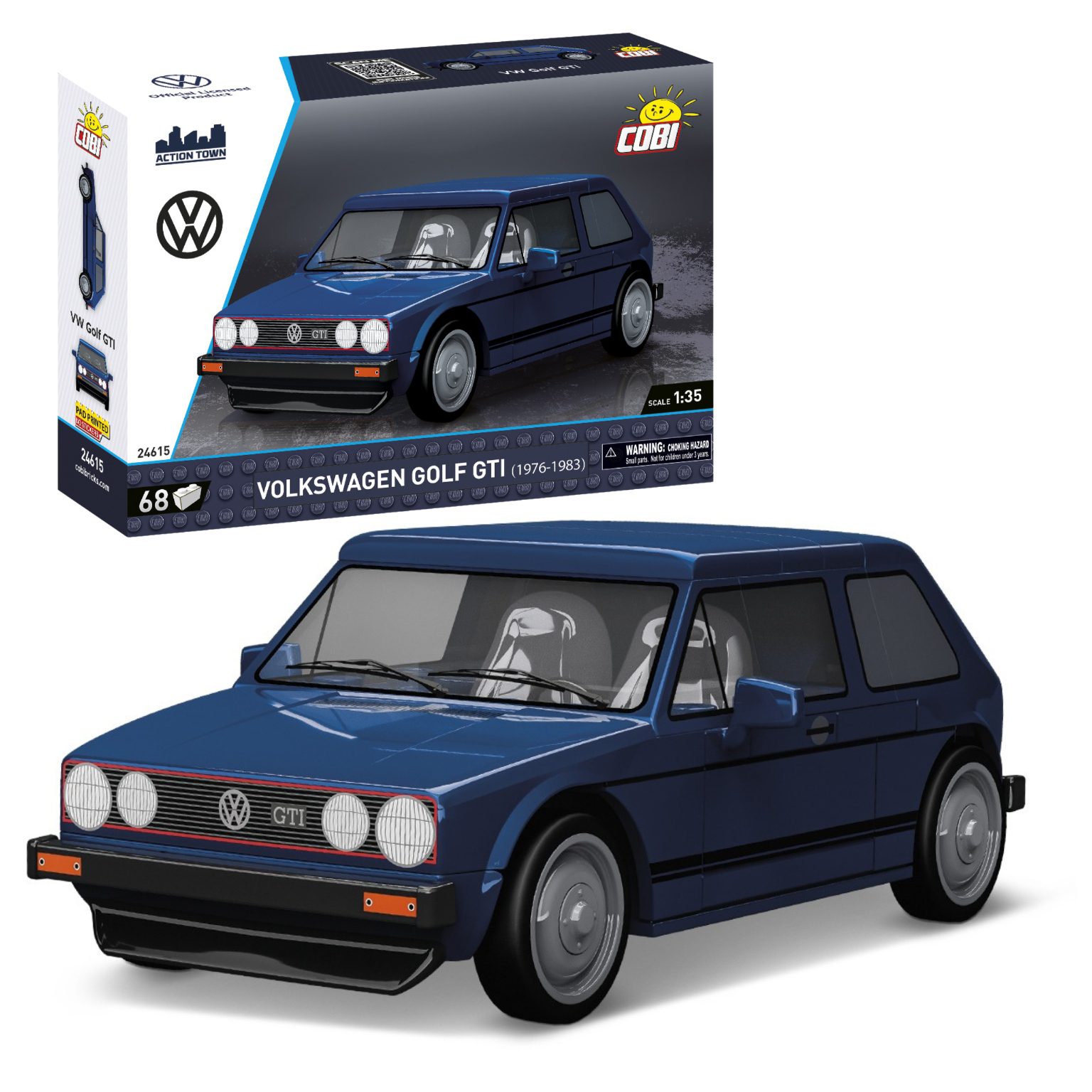 Klocki Cobi 24615 Samochód Volkswagen Golf GTI Granatowy 1:35 68 el.