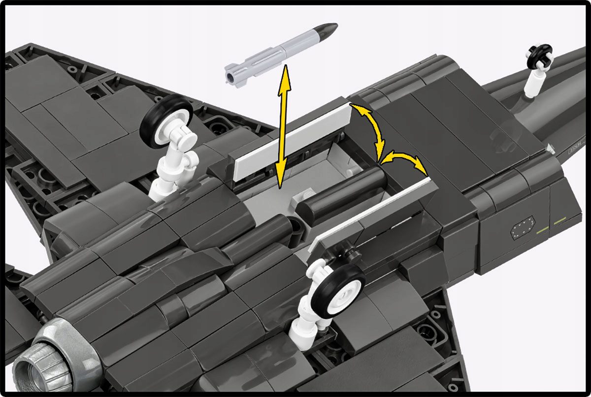 Klocki Cobi 5904 F-35A Lightning II "Husarz" Myśliwiec Bojowy 605 el. - obrazek 8