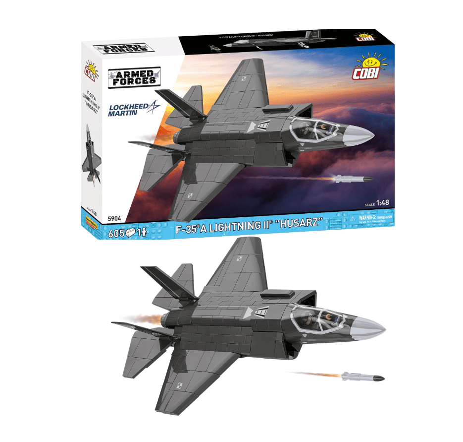 Klocki Cobi 5904 F-35A Lightning II "Husarz" Myśliwiec Bojowy 605 el.