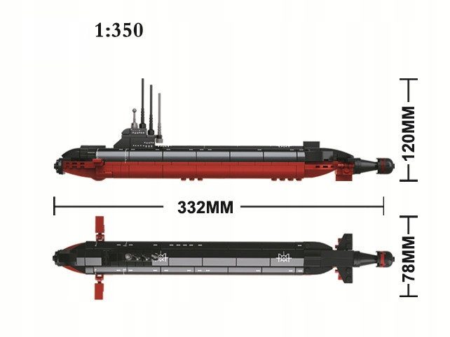 Klocki Sluban M38-B0391 Atomowa Łódź Podwodna 193 el. - obrazek 5