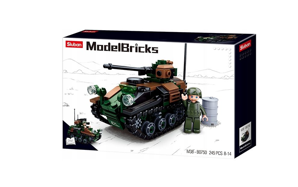 Klocki Sluban M38-B0750 Niemiecki Lekki Czołg 245 el.