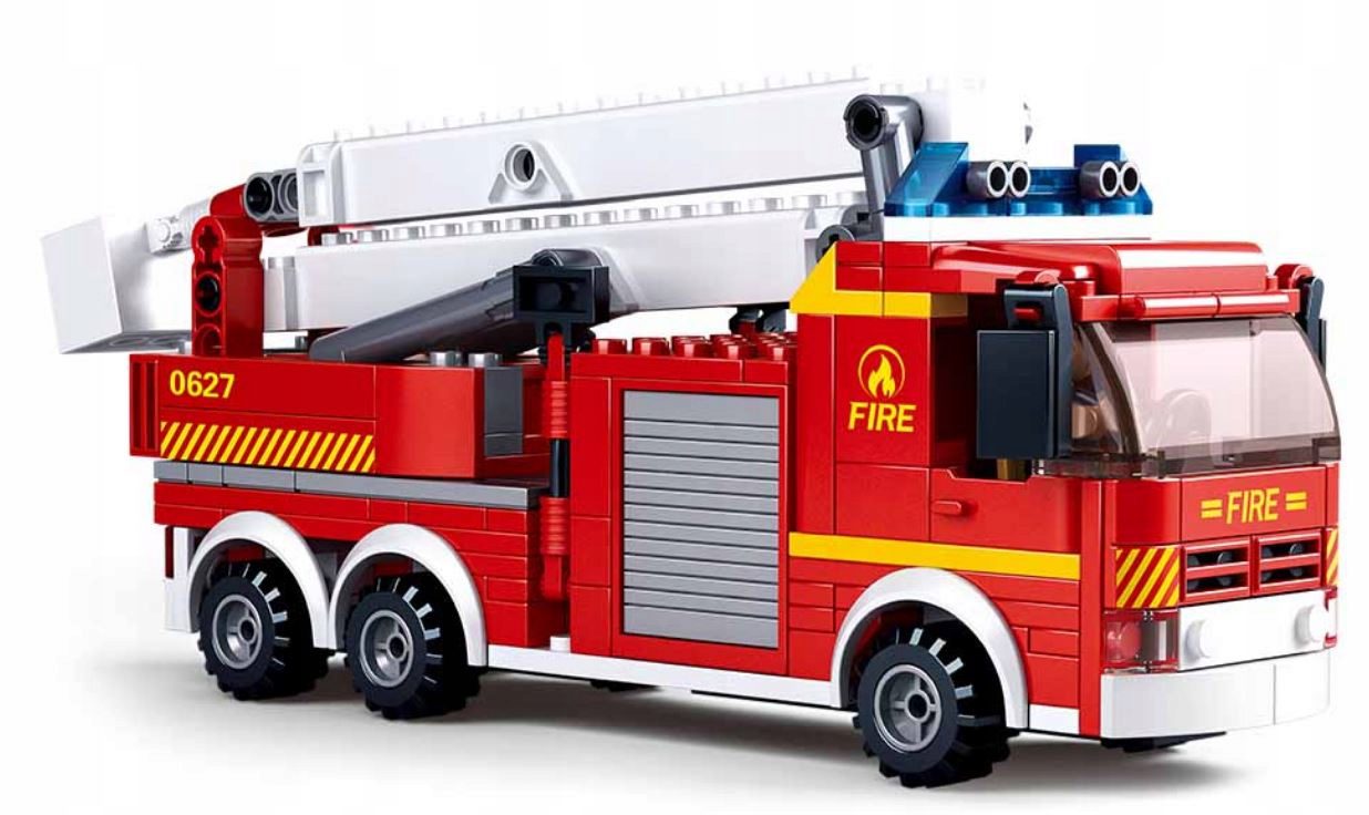 Klocki Sluban M38-B0627 Wóz Strażacki + Helikopter 394 el. - obrazek 4