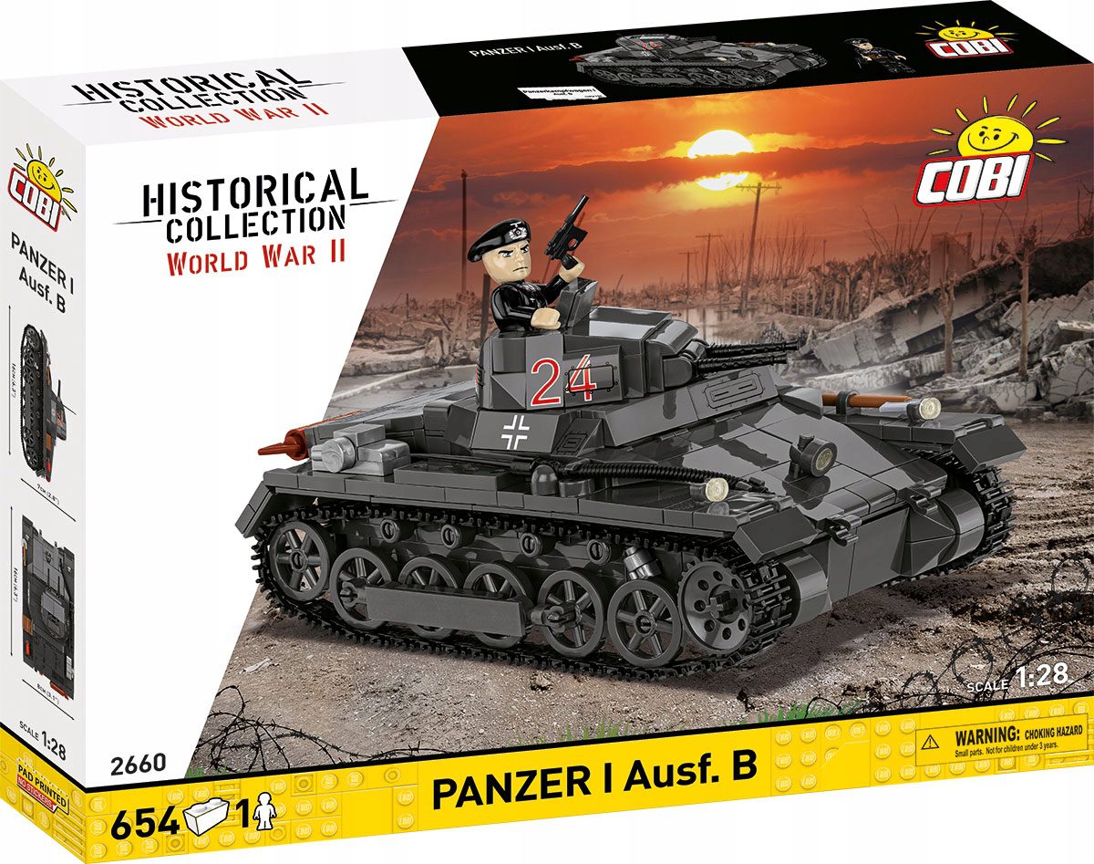 Klocki Cobi 2660 Niemiecki Czołg Panzer I Ausf.B 654 el. - obrazek 2