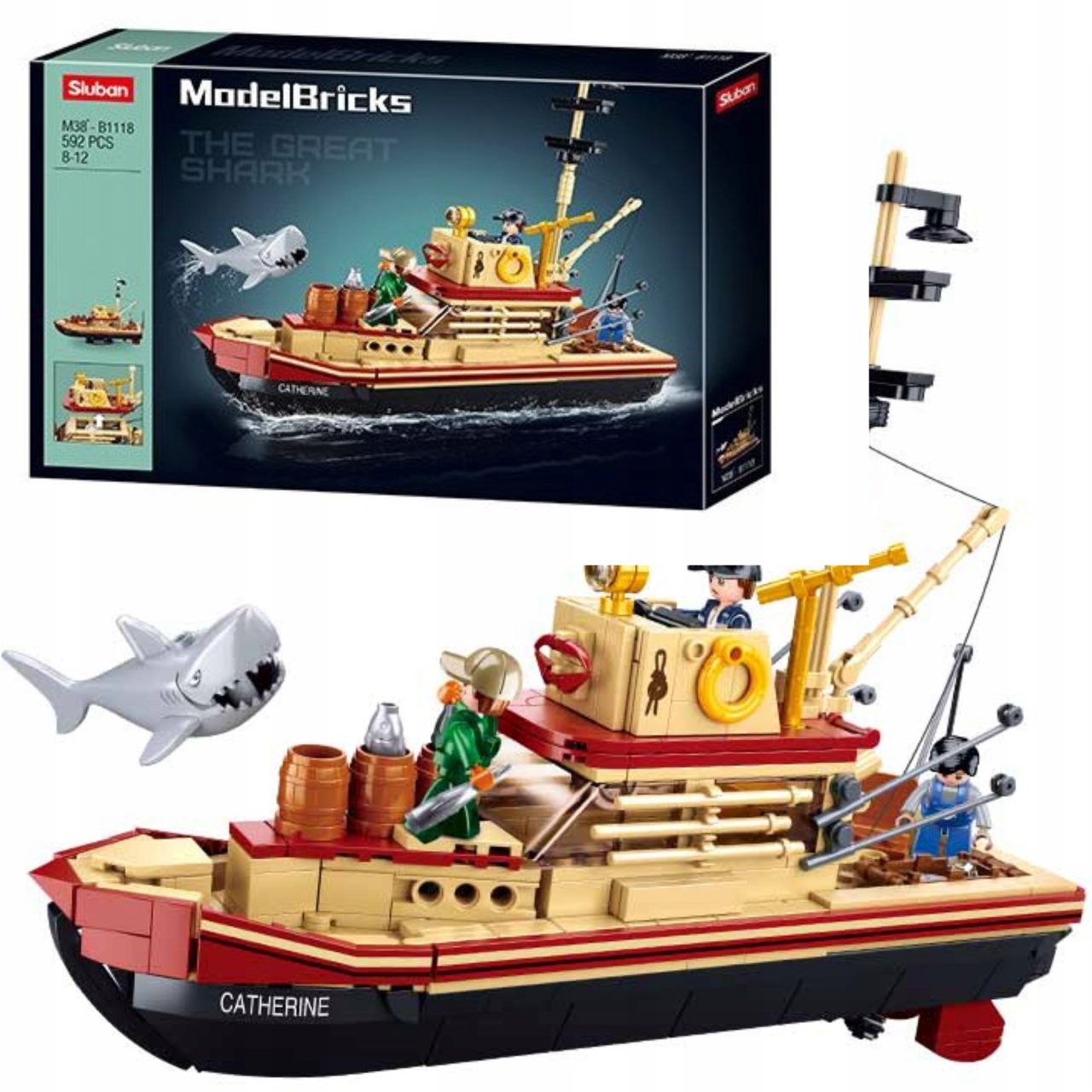 Klocki Sluban M38-B118 Łódź Wielorybników 592 el. - obrazek 6