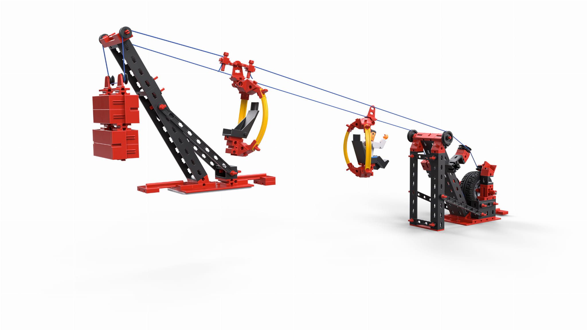 Klocki Fischertechnik Kolejka Linowa | Zestaw edukacyjny dla dzieci - obrazek 3