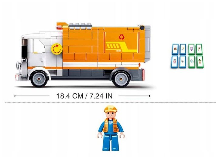 Klocki Sluban M38-B1066 Śmieciarka 326 el. - obrazek 5