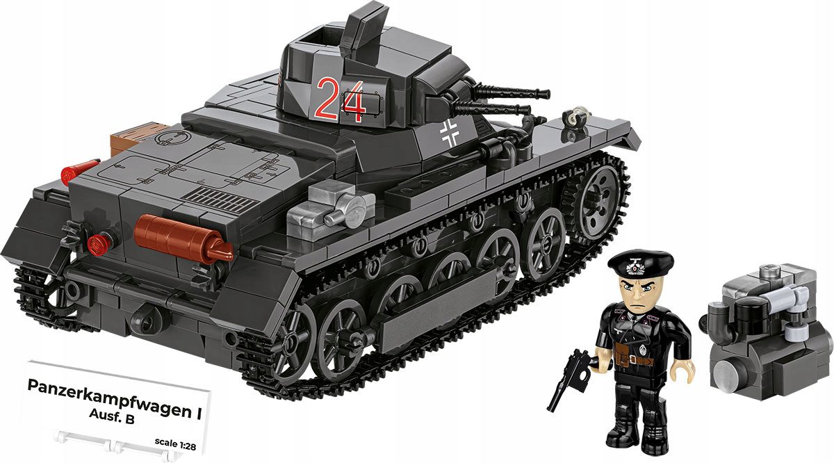 Klocki Cobi 2660 Niemiecki Czołg Panzer I Ausf.B 654 el. - obrazek 5