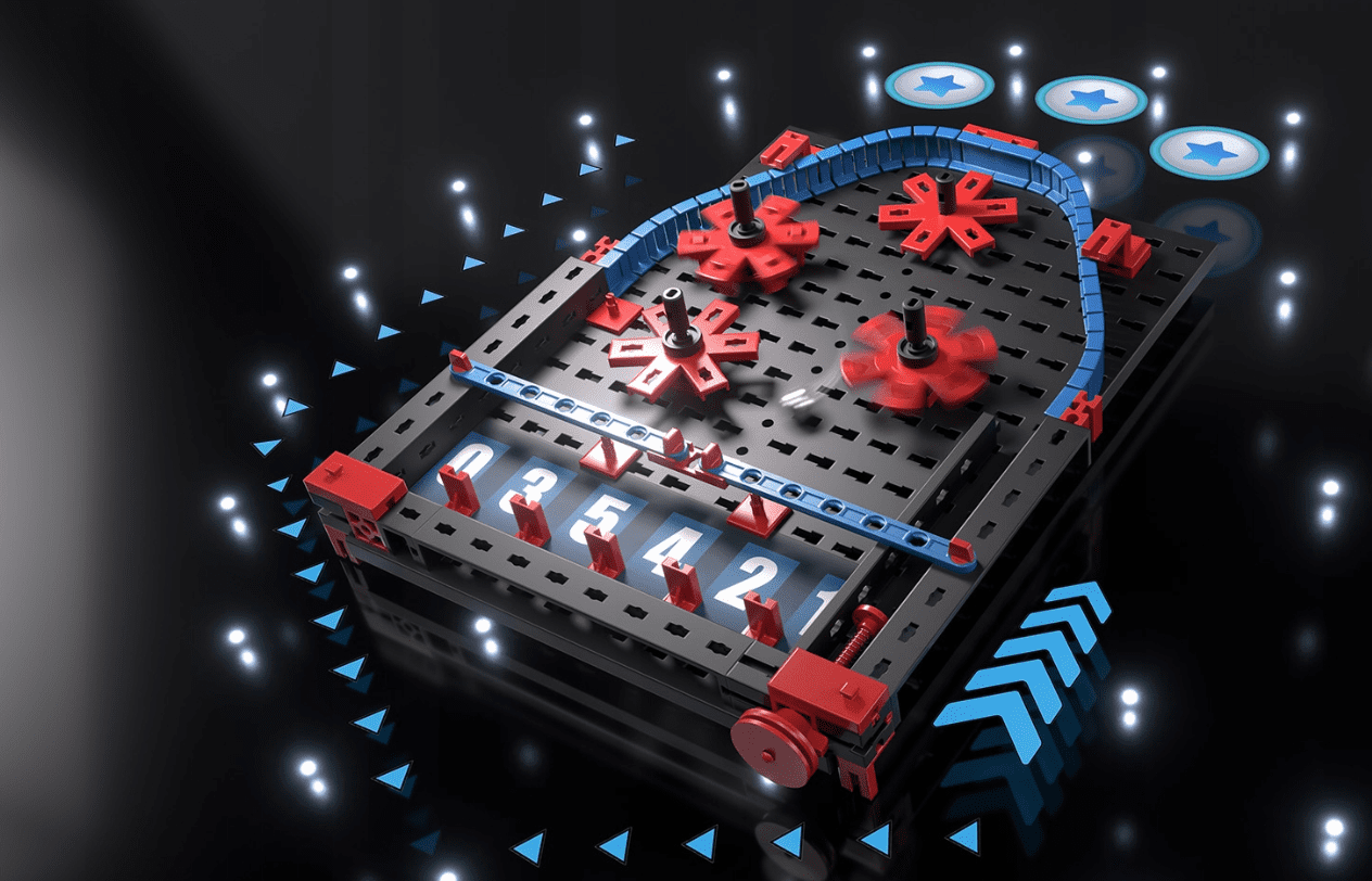Klocki Fischertechnik Pinball Flipper Zestaw Edukacyjny dla Dziecka - obrazek 5