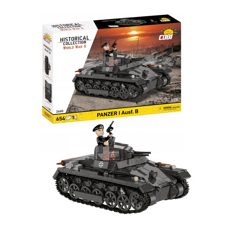Klocki Cobi 2660 Niemiecki Czołg Panzer I Ausf.B 654 el.