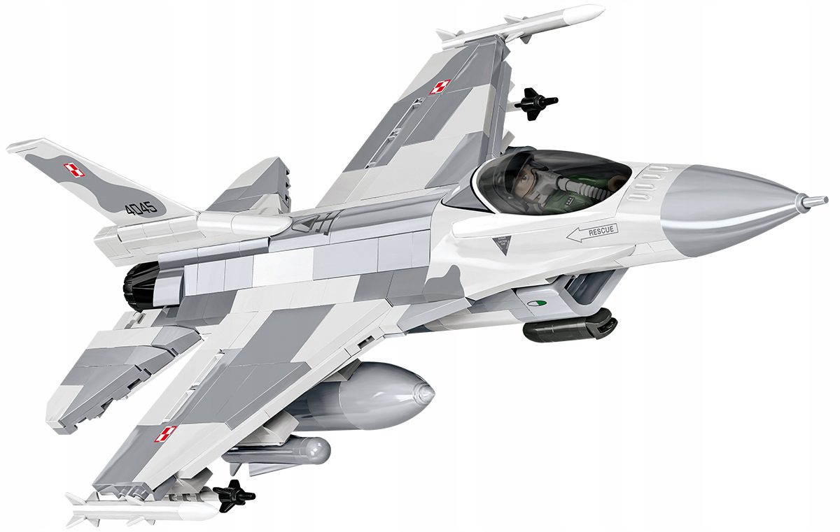 Klocki Cobi 5910 Samolot Myśliwski Polskich Sił Zbrojnych F-16C 463 el. - obrazek 6