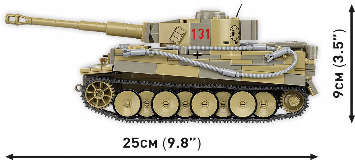 Klocki Cobi 3123 TIGER 131 Niemiecki Czołg Tiger I II WŚ 896 el. - obrazek 9