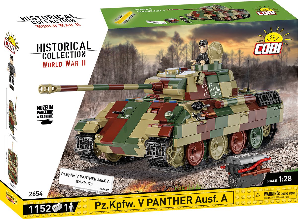 Klocki Cobi 2654 Panther A Model Niemiecki Czołg II WŚ 1152 el. - obrazek 3