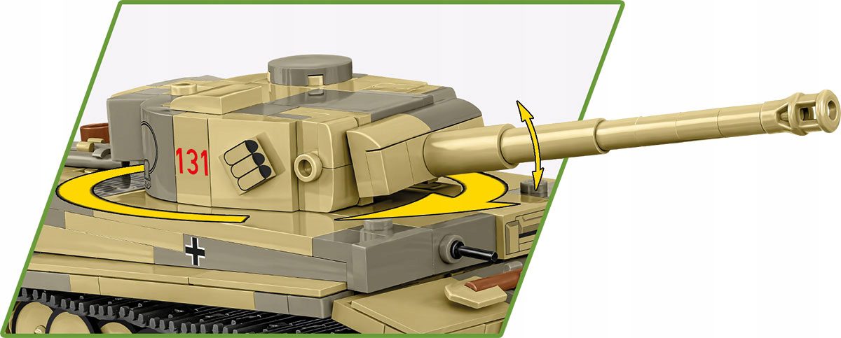 Klocki Cobi 2734 TIGER 131 Niemiecki Czołg II WŚ 442 el. - obrazek 6