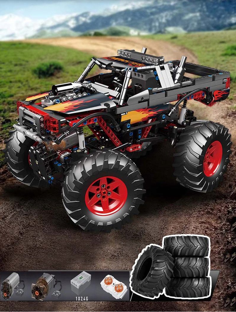 Klocki Mould King 18008 Zdalnie Sterowany Monster Truck 889 el. - obrazek 4