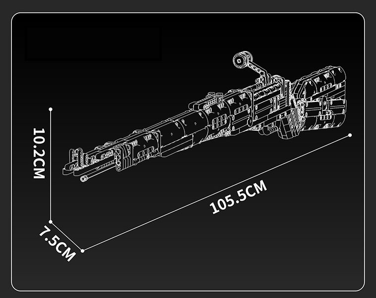Mould King 14002S Karabin Mauser 98K 1:1 - 1117 el. Model z Klocków - obrazek 7