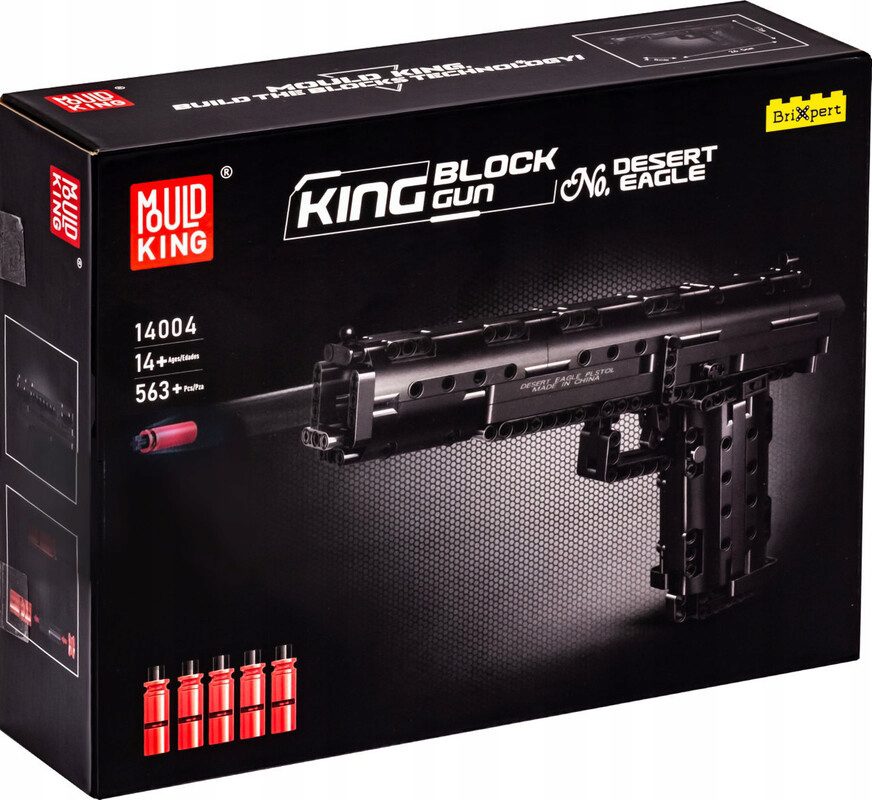 Klocki Mould King 14004 Strzelający Desert Eagle Pistolet 563 el. - obrazek 7