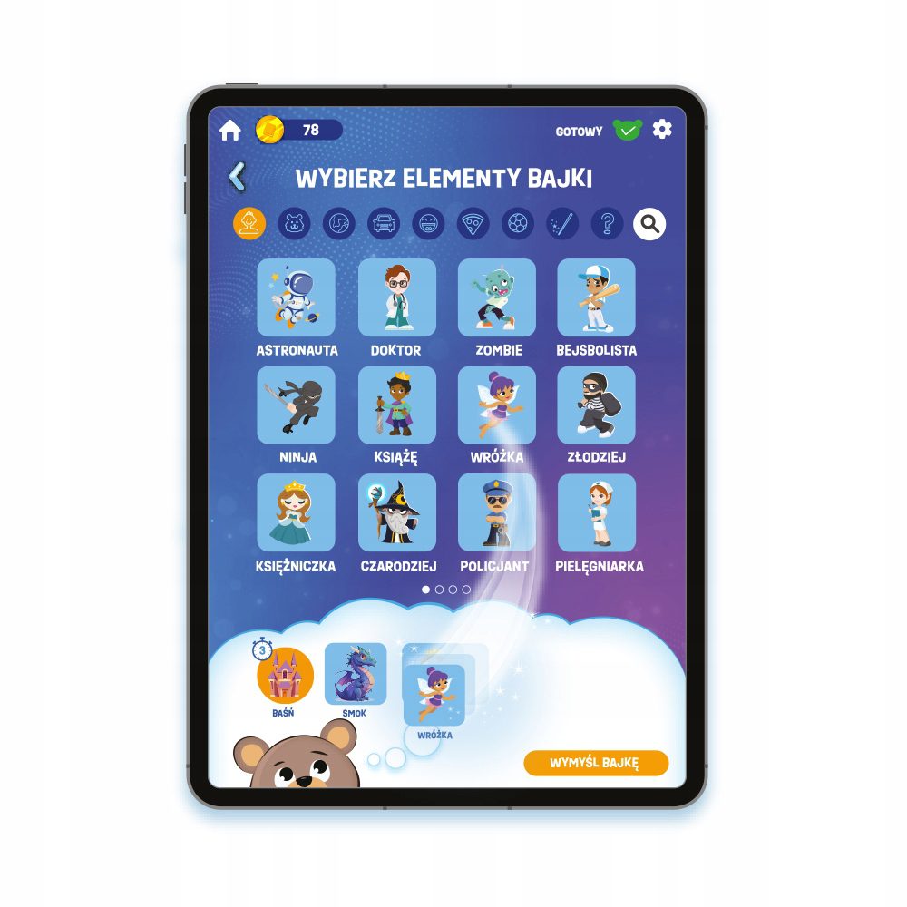 COBI Miś POE AI - Interaktywny Miś Tworzący i Opowiadający Bajki dla Dzieci - obrazek 4