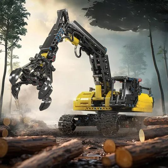 Klocki Mould King 17077 Koparka Obrotowa z Chwytakiem 866 el. - obrazek 5