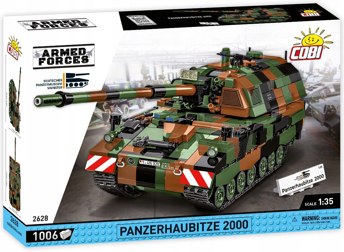 Klocki Cobi 2628 - Panzerhaubitze 2000 Niemiecka Haubica Samobieżna 1006 el - obrazek 4