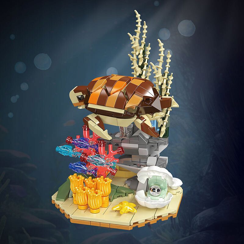 Klocki Mould King 10172 Podwodny Świat dla dzieci: Żółw Morski 410 el. - obrazek 2