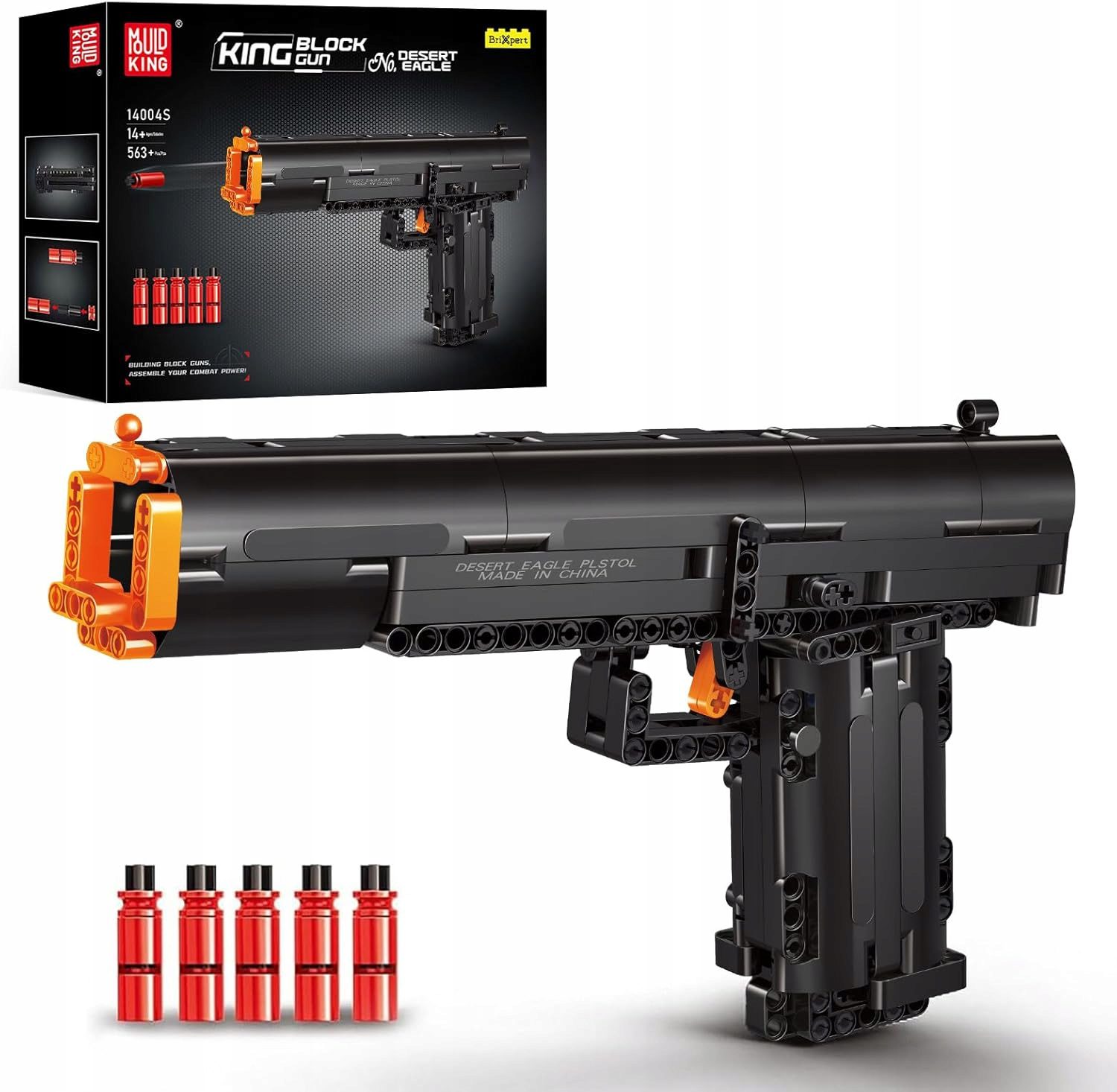 Klocki Mould King 14004 Strzelający Desert Eagle Pistolet 563 el.