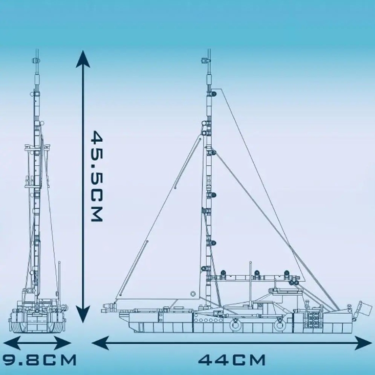 Klocki Mould King 10190 Żaglówka Dwumasztowiec