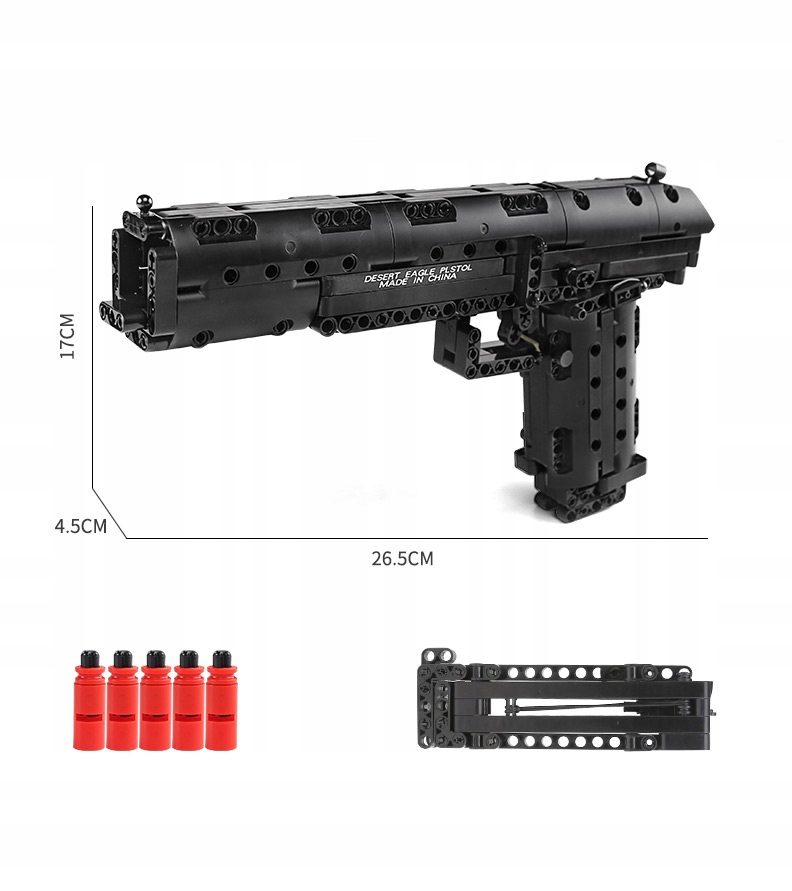 Klocki Mould King 14004 Strzelający Desert Eagle Pistolet 563 el. - obrazek 4