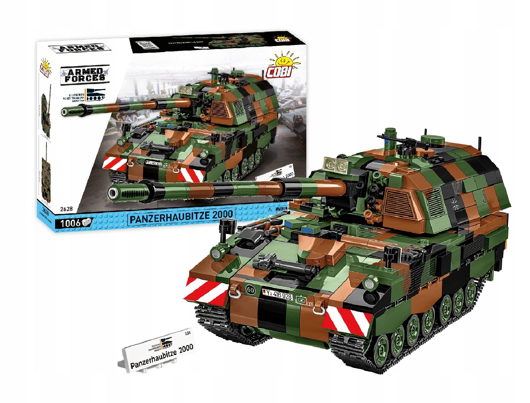 Klocki Cobi 2628 - Panzerhaubitze 2000 Niemiecka Haubica Samobieżna 1006 el